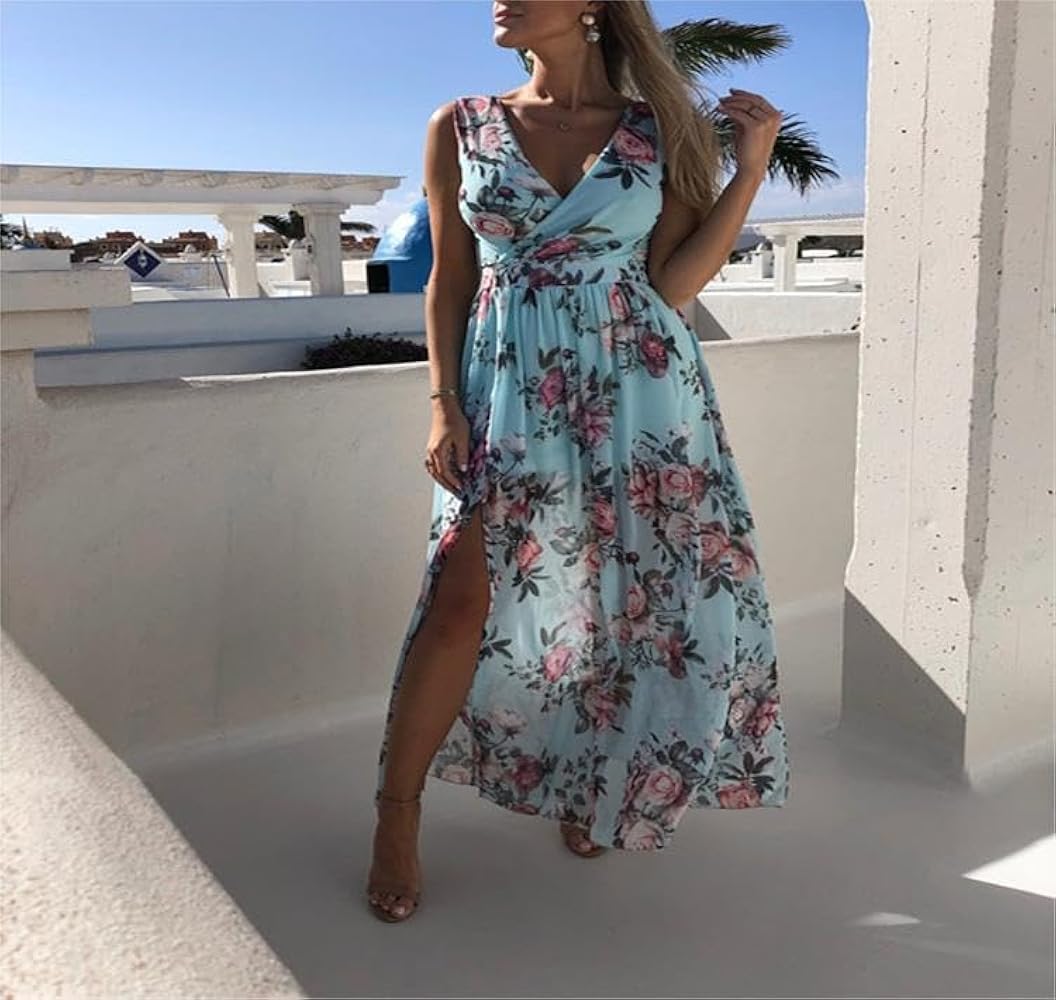 Amazon.com: Floral Dresses for Women 2024 Summer Deep V Neck